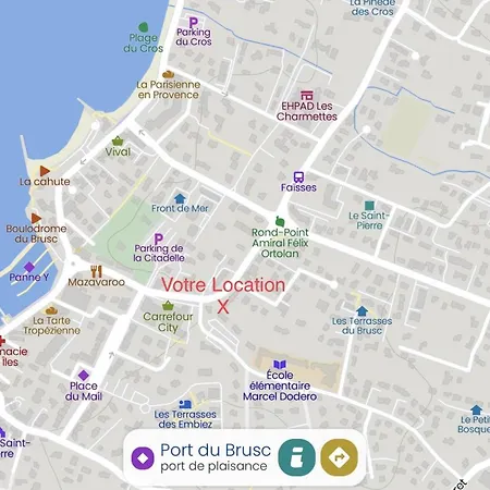 Studio climatisé avec parking privé proche Port le Brusc et Plages Apartamento *